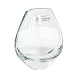 Hand-formed glass vase, minimalist design, Formano Germany, 1980s.