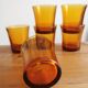 Set of 6 Duralex amber glasses