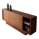 Danish mid-century teak sideboard with sliding doors
