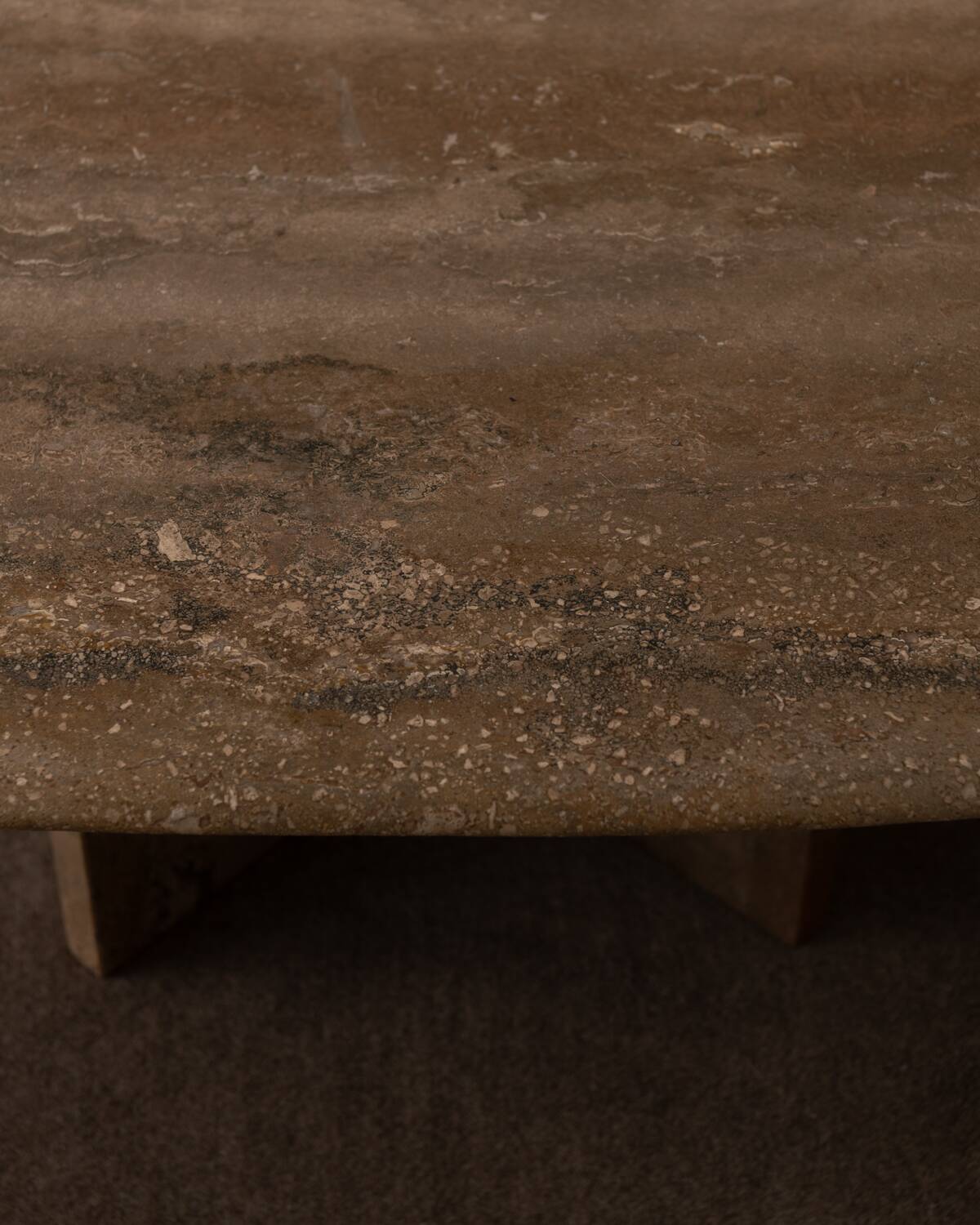 Vintage travertine coffee table · Italian style, 1970s