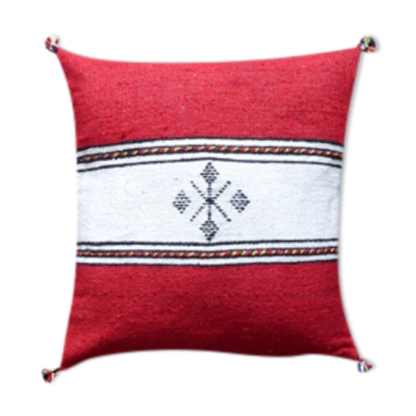 Moroccan Berber cushion Red and White