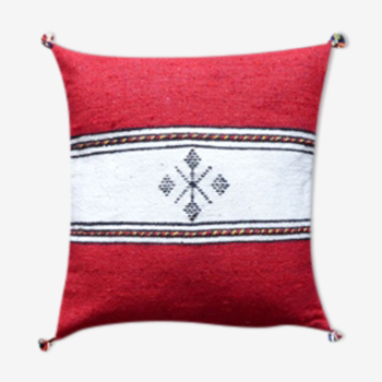 Moroccan Berber cushion Red and White
