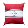 Coussin berbère marocain rouge et blanc