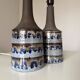 Pair JETTE HELLERØE table lamps/ lampfoot, ceramic danish, vintage 70s