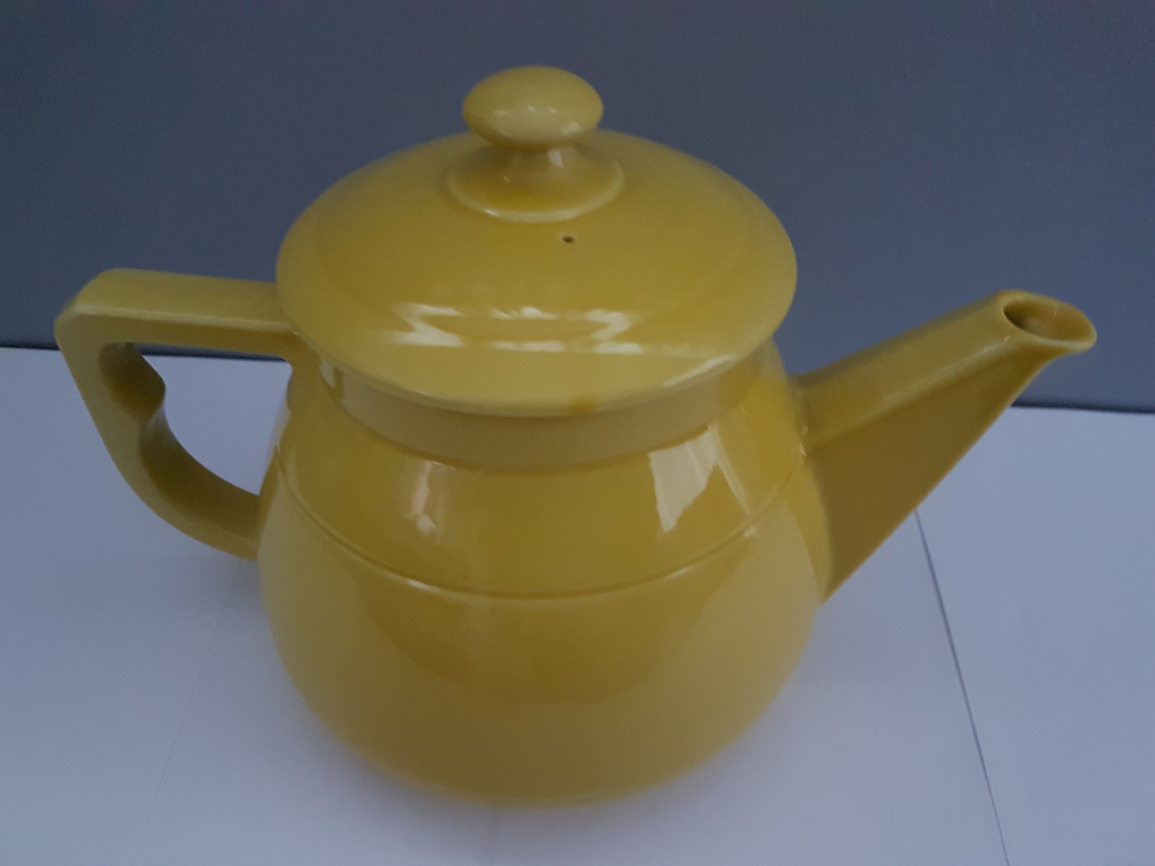 Vintage ceramic yellow coffee maker