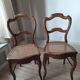 Chaises style Louis XV en bois et cannage