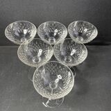 6 Baccarat champagne glasses Paris service