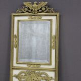Empire mirror in bronze and marble, early 19th century
