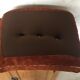 Space-age armchair shell smooth velvet brown - vintage 1970