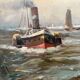 Dutch port scene, early 20th century signed J Gulik