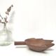 Solid wood basket tray leaf shape