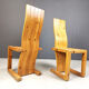 Vintage Finnish pine wood dining chairs, 1970s