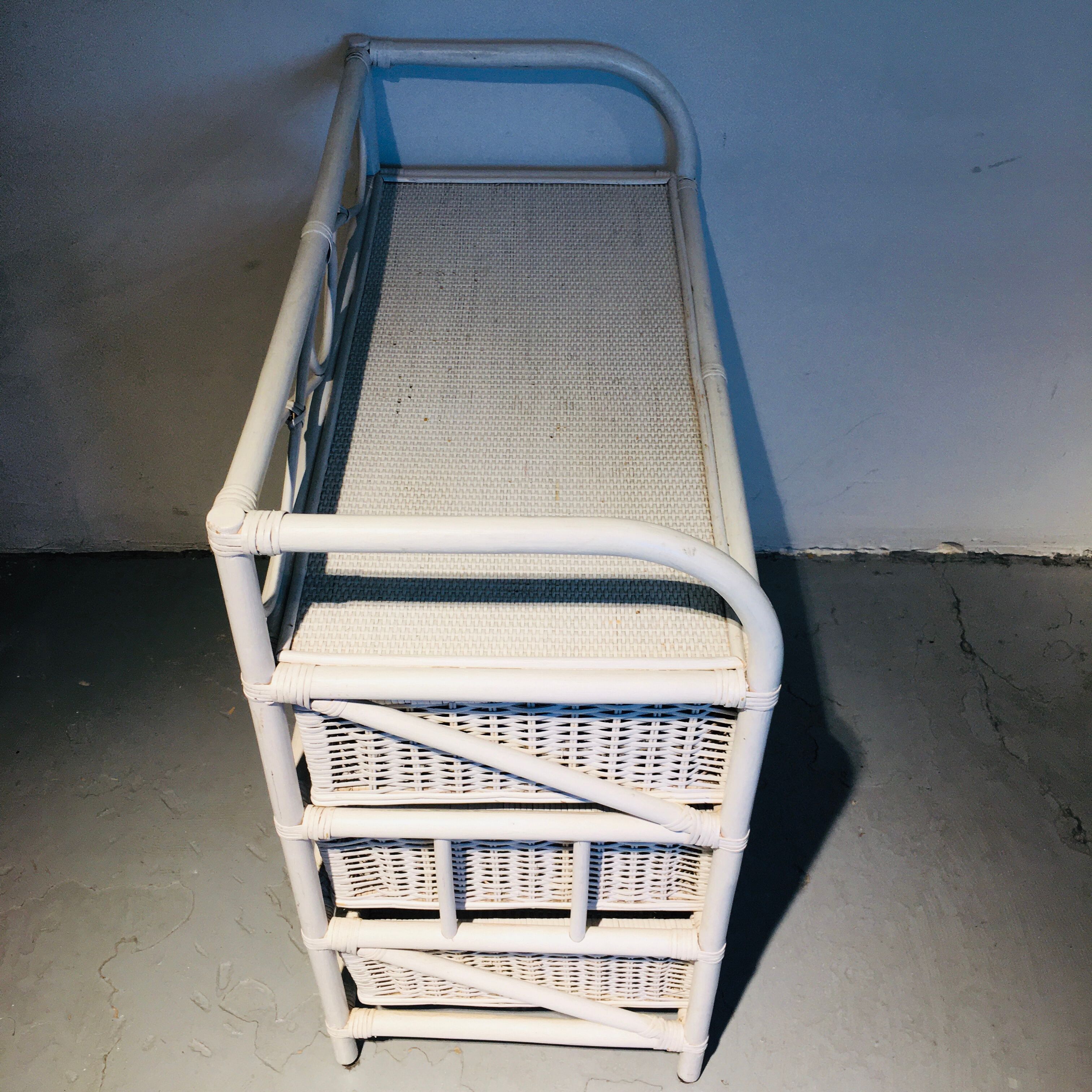 Commode rotin 4 tiroirs