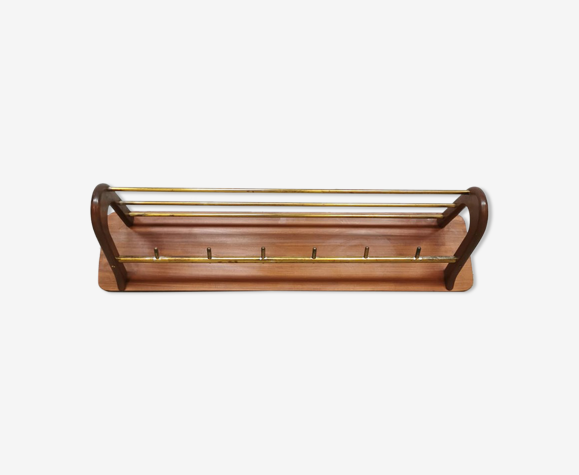 Porte-manteau en teck de conception danoise du milieu du siècle