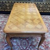 Louis XV style flat desk in blond mahogany