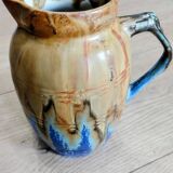 Pichet Metenier fin 19e céramique bleue