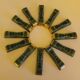 12 Doors green/golden ceramic knives - 1950s