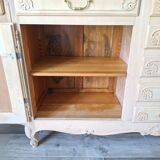 Low buffet in renovated solid cherry wood – Revisited Louis XV style – 250 cm