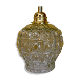 Vintage molded glass globe walking lamp