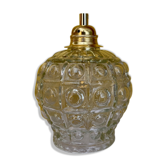 Vintage molded glass globe walking lamp