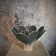 Flower table lamp made of rattan and fir green linen petals