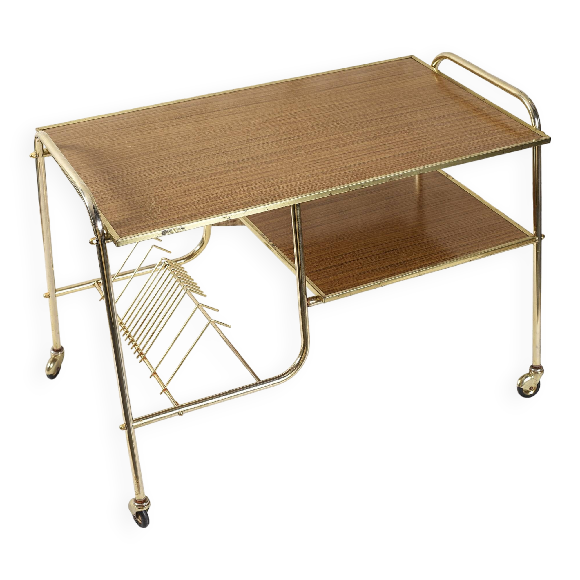 Vintage vinyl holder trolley