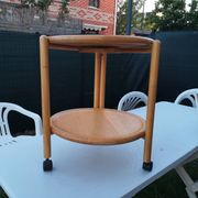 Chariot, desserte pliante Jens Quistgaard Dansk Lazy Susan, Danemark 1970
