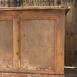 Patinated raw wood countertop