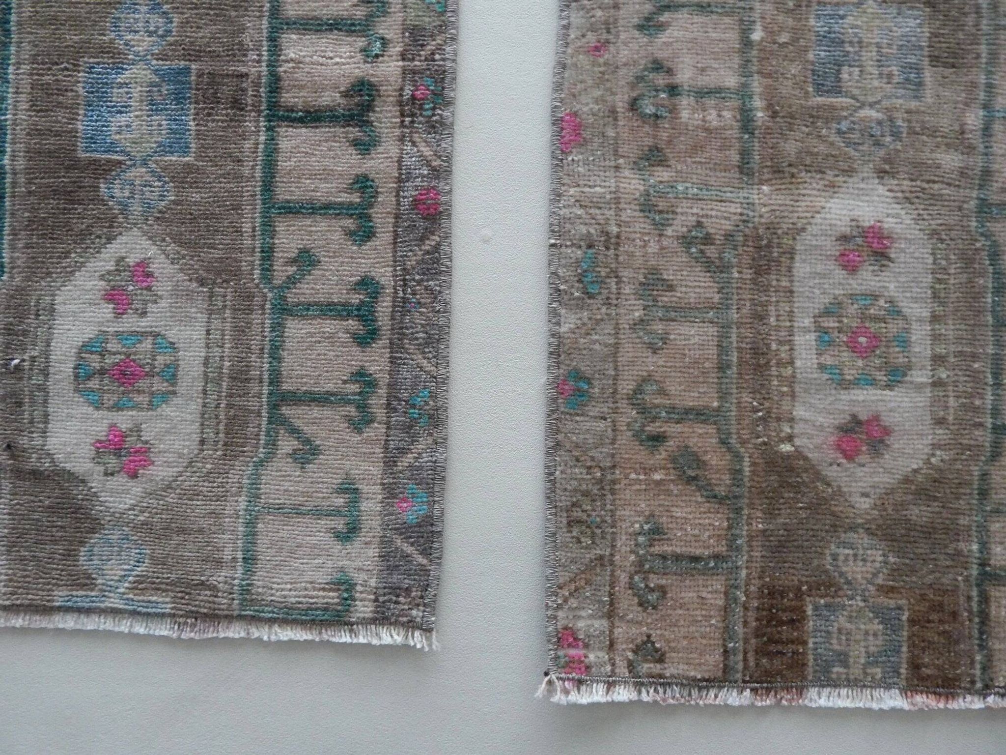 Lot de 2 tapis turcs vintage faits main