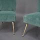 Set of Italian velvet side chairs by Gigi Radice for Minotti, 1950s