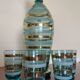 Bohemian glass liquor service from the 60s