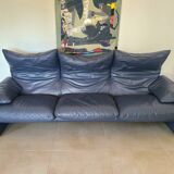 Cassina Maralunga leather sofa design Vico Magistretti