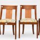4 chaises en acajou de style Empire