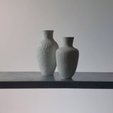 Pair of vintage biscuit porcelain vases by Metzler Ortloff