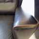 Howard Keith pair of black leather armchairs for HK Furniture