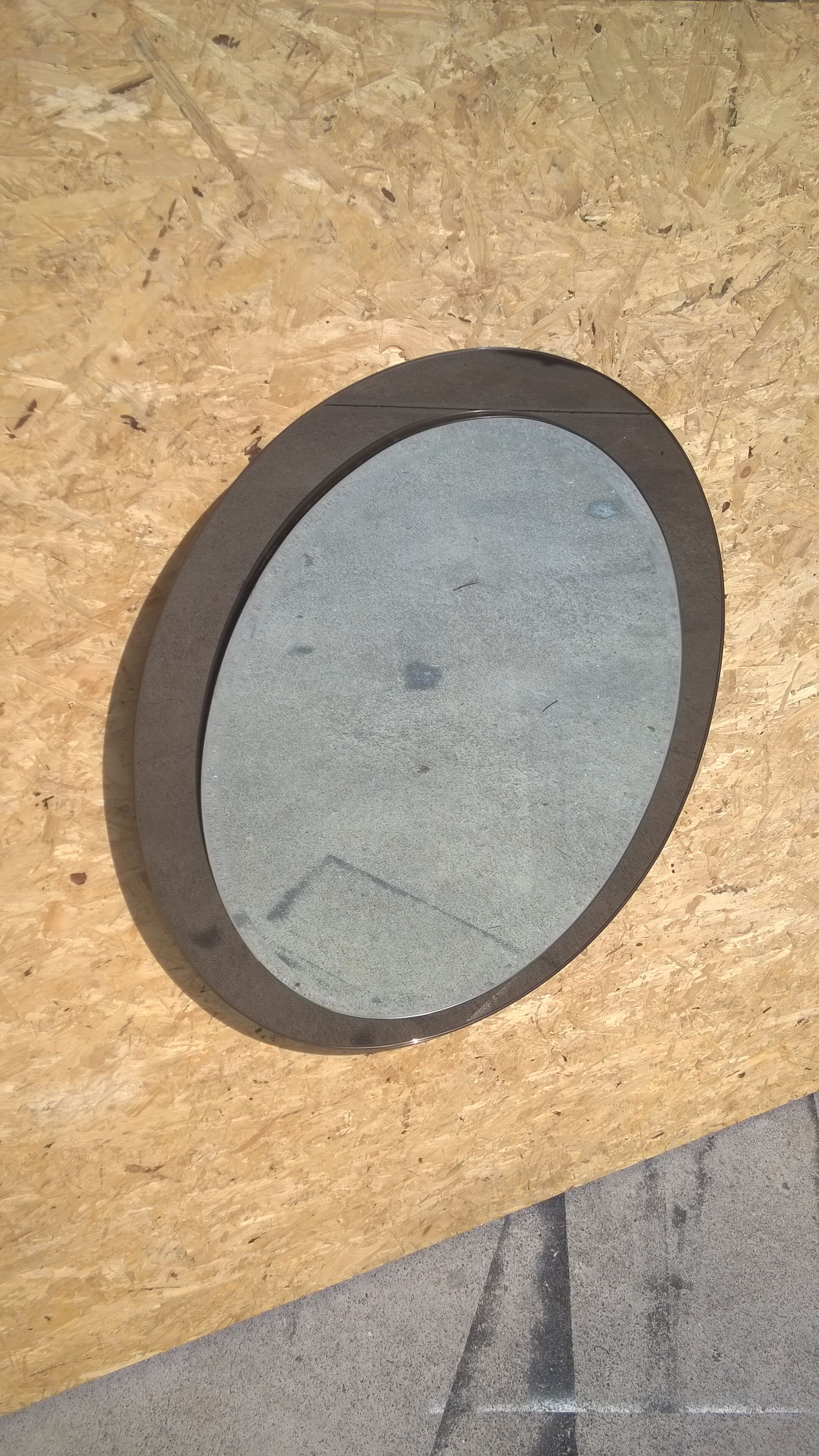 Luxor crystal oval mirror by Antonio Lupi