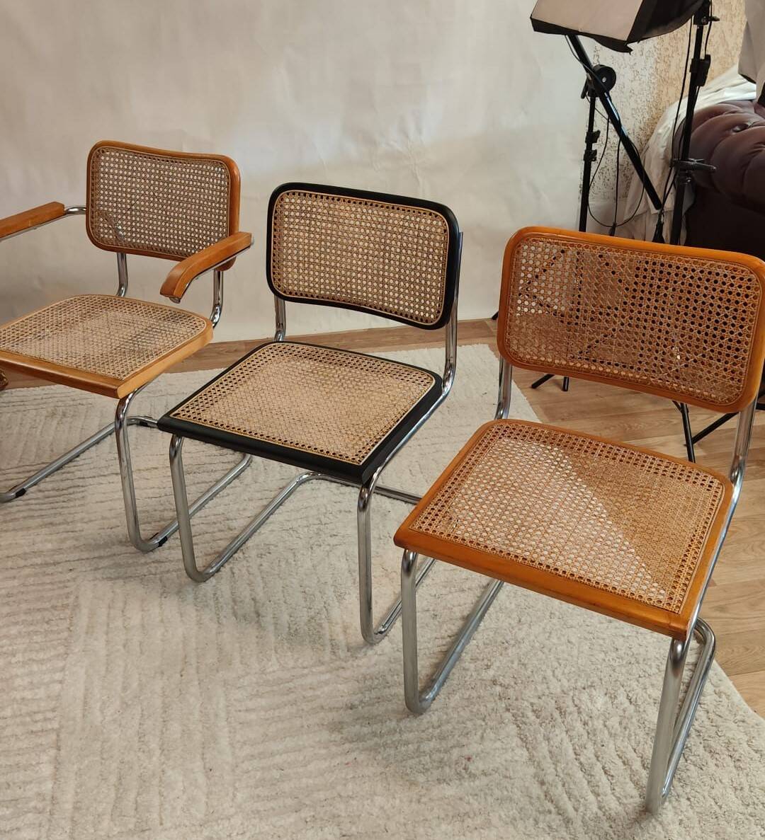 Chaise Cesca B32 de Marcel Breuer estampillée, Italie