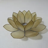 Lotus mother-of-pearl and brass photophore