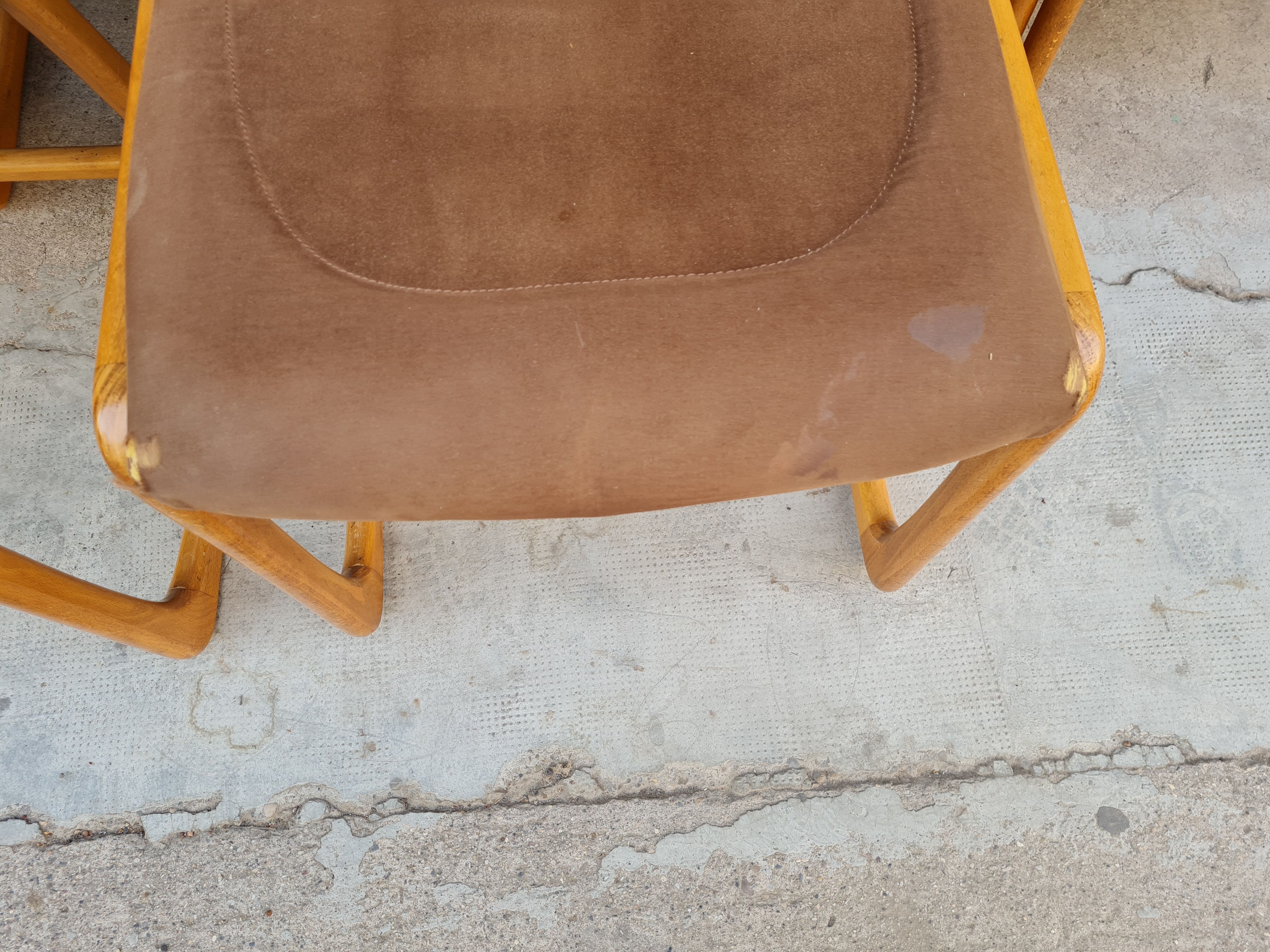 6 chaises traineau Baumann
