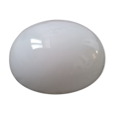 Plafonnier globe verre opaline moderniste art déco