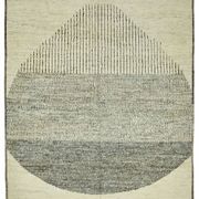 Hand-Knotted Turkish Contemporary 247 cm x 342 cm Beige Wool Carpet