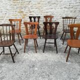 Mismatched bistro chairs