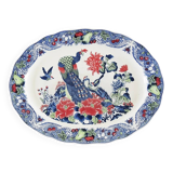 Antique Large Oval Serving Dish - Peacock Decor