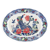 Antique Large Oval Serving Dish - Peacock Decor