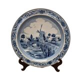 Dutch ceramic Blue Delft Wall Plate With Mill by Royal Goedewaagen, from the 70/80s