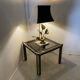 Lampe florale bronze 1970