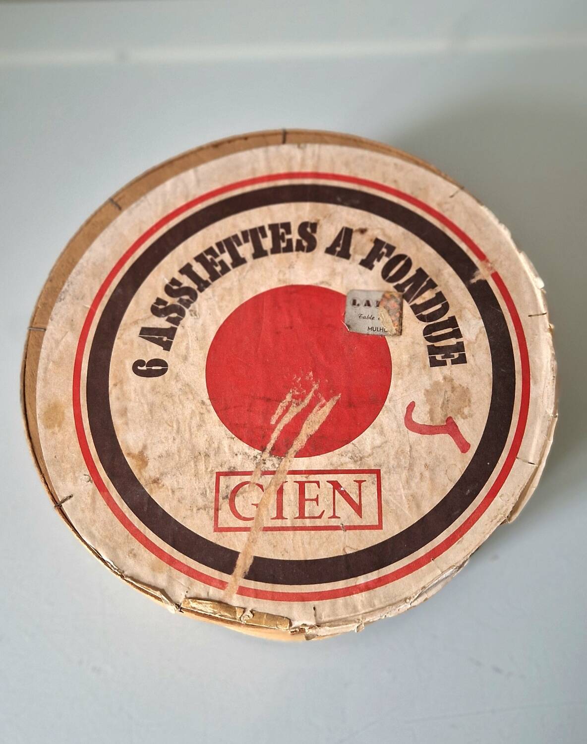 Fondue set in Gien earthenware