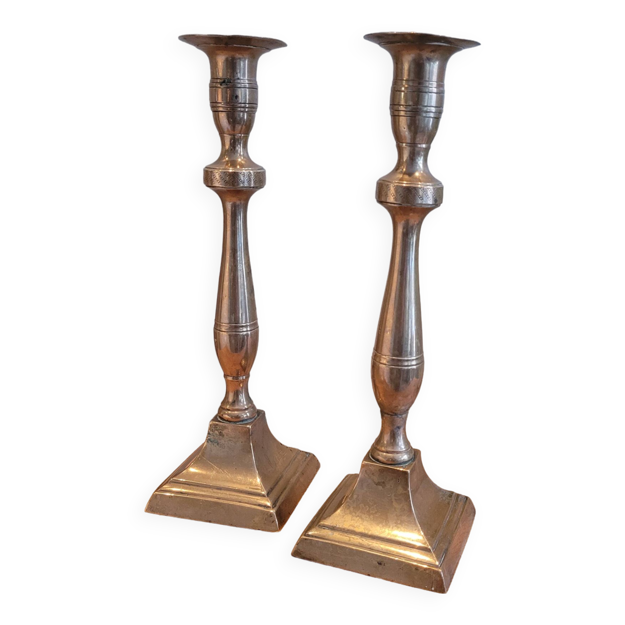 La Redoute x Selency pair of brass candle holders 30