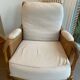 Sofa and armchair in cane and wood by Jean Roche