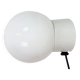 Vintage White Porcelain Wall Light with Milk Glass, 1960s